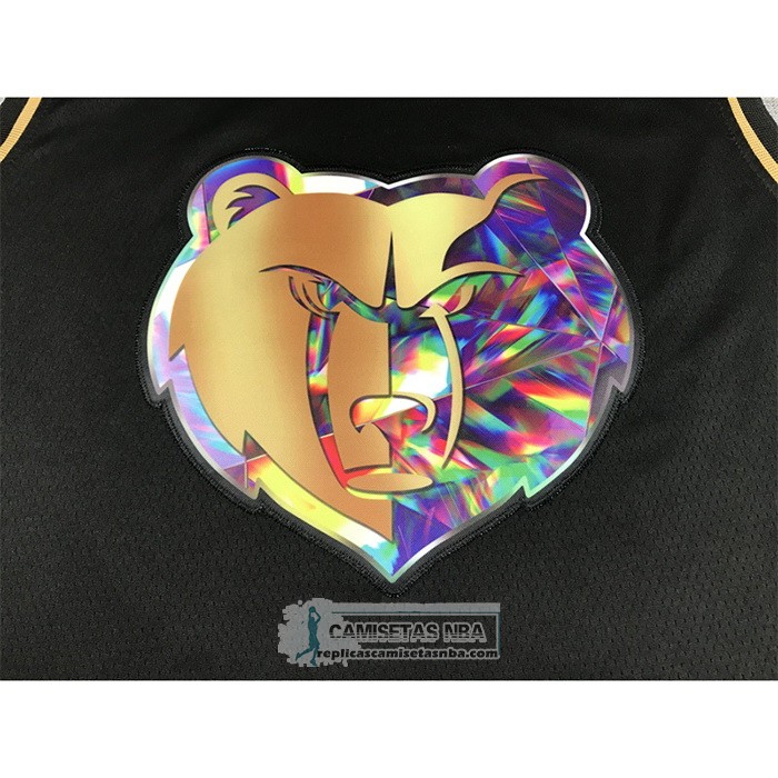 Camiseta Golden Edition Memphis Grizzlies Ja Morant NO 12 2021-22 Negro